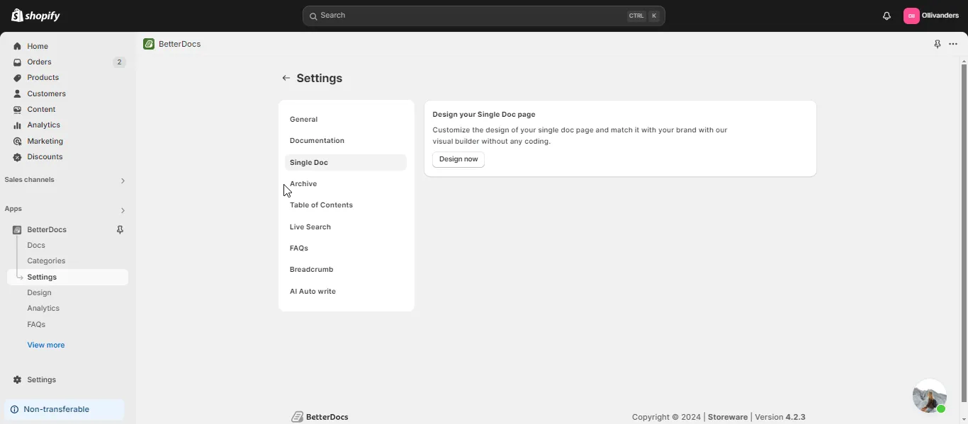 Knowledge Base in Shopify