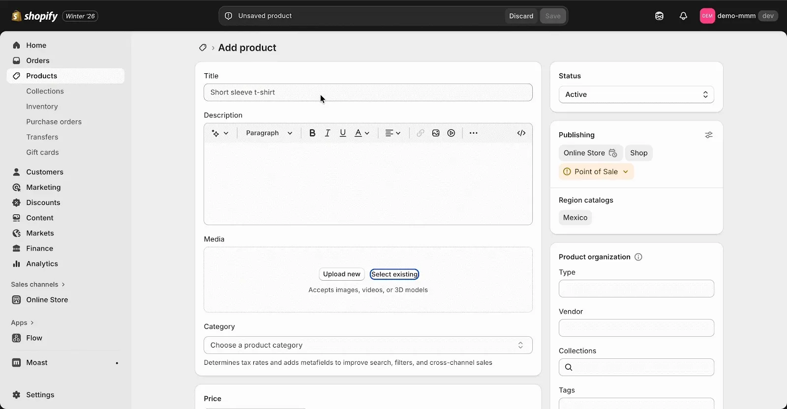 Shopify eCommerce platform